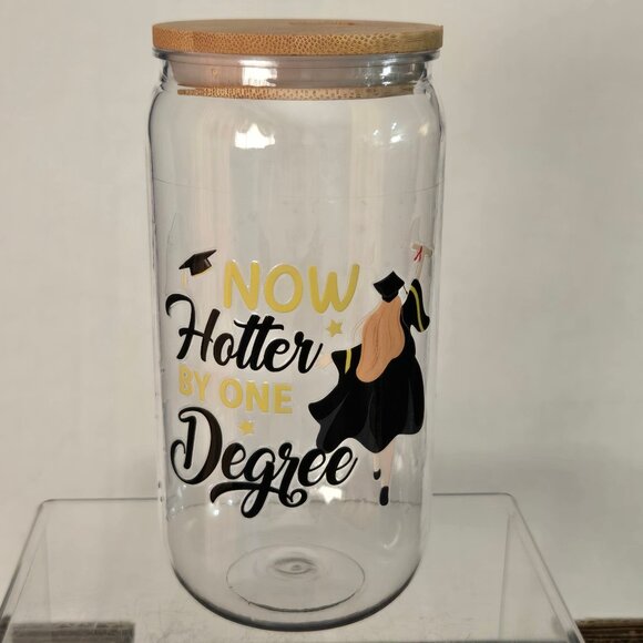 "Now Hotter By One Degree" Bamboo Glass or Bamboo Acrylic Tumbler (Choose-1) - Picture 1 of 1